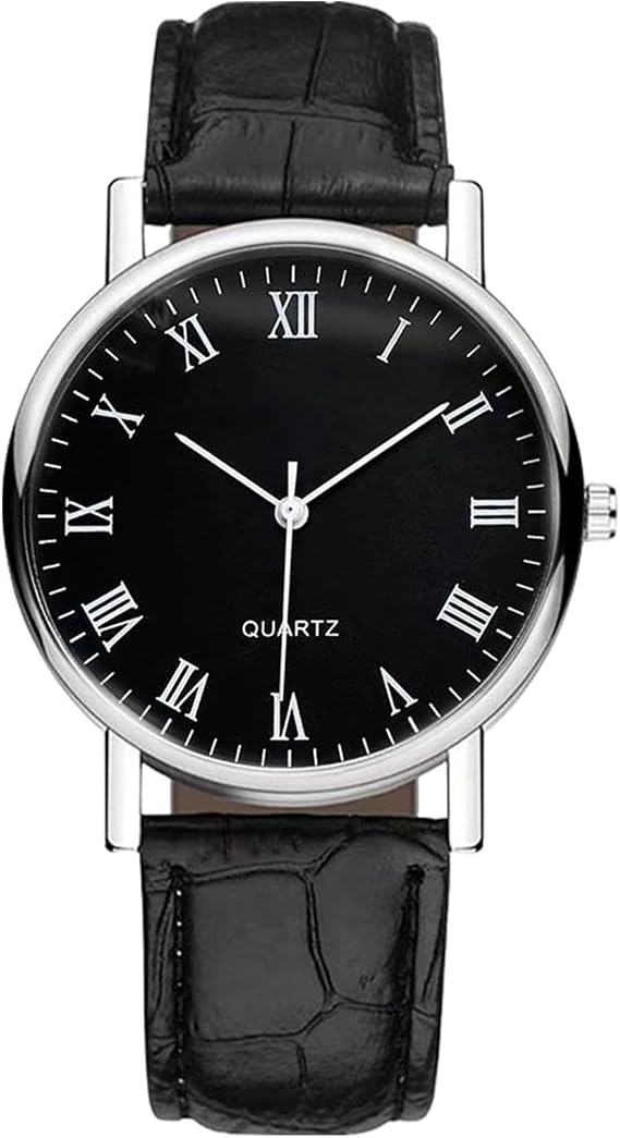 Mens Watches | Classic Mens Watches | Luxury Watches for Men | Watches for Men | Watches for Men | Analog Watches for Men | Leather Strap Watches | Mens Chronograph Watches Men Watches, black face,