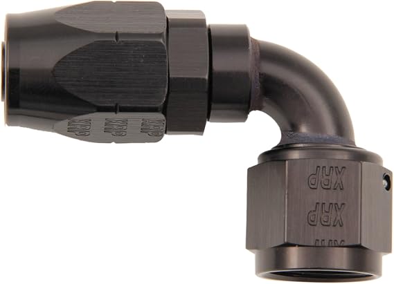 XRP 209010BB Black Size-10 '90 Degree' Double Swivel Hose End