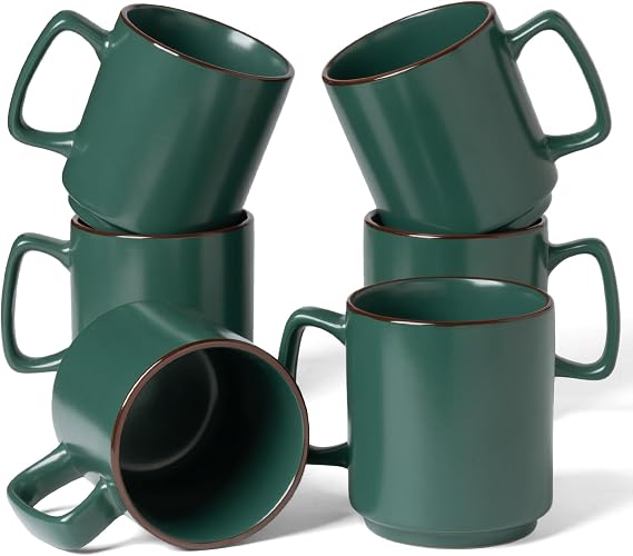 famiware Coffee Mugs Set of 6, Nebula 14oz Coffee Mugs Ceramic Cup Set