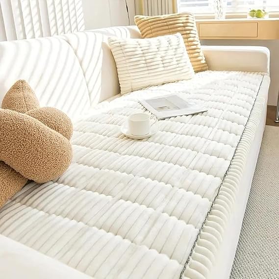 Soft Sofa Protective Cover, Ultra-Soft Non-Slip Couch Cover for Pets, Machine Washable Furniture Protector with Anti-Skid Backing for Dogs and Cats, Home Decor Sofa Pad