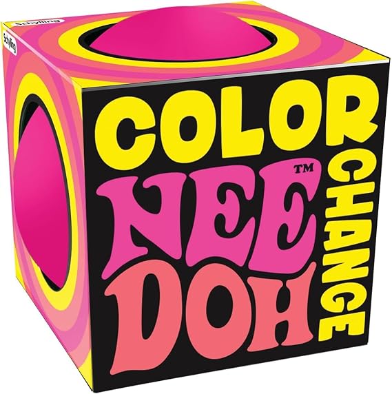 Schylling Needoh Color Change Groovy Glove! Squishy, Squeeze, Stretch Stress Balls - Assorted Colors 3 Pack