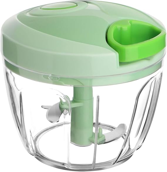 Vegetable Chopper Manual Food Processor, Veggie Chopper Cutter for Salad Garlic Nut Onion