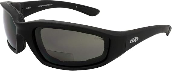 Global Vision Kickback Z Smoke Lens Bifocal Padded Safety Sunglasses with 2.5 Magnification