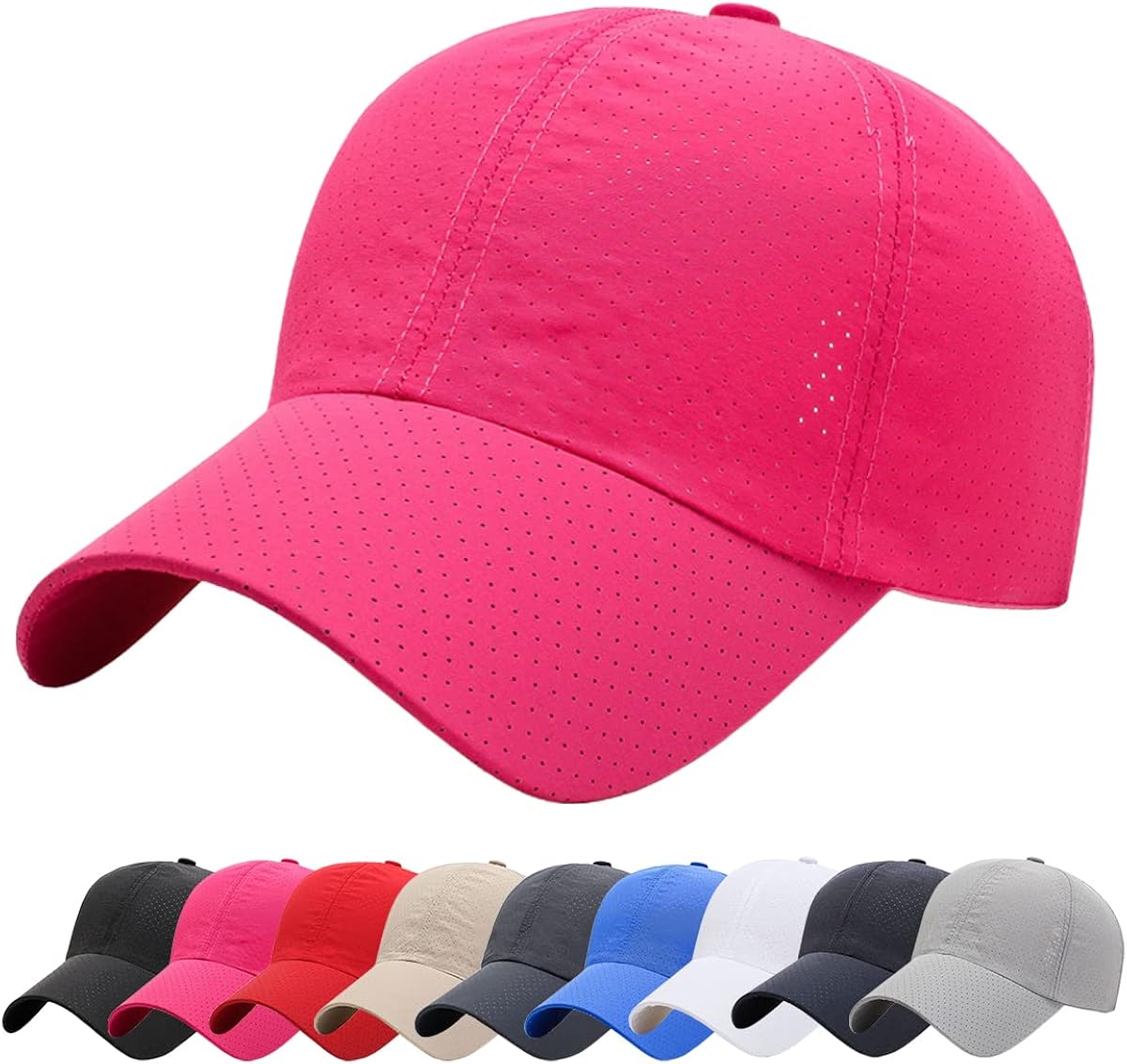 Baynetin Mens Breathable Mesh Baseball Cap,Quick Dry Ultralight Outdoor Sports Hat Adjustable Travel Summer Cap