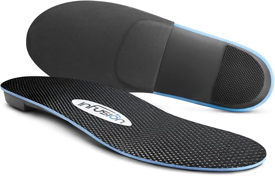 Infusion Fit Insole: Functional Foot Orthotics for an Active Lifestyle by Infusion Insoles (F: Men's 10-10.5 | Women's 11-11.5)
