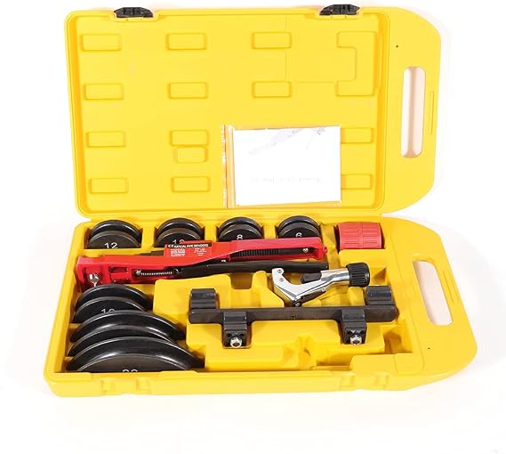 Pipe Bender Hand Pipe Bender Pipe Bender Set One-Handed Pipe Bender Diameter 6-22 mm for Round Steel Copper Pipe Composite Pipe