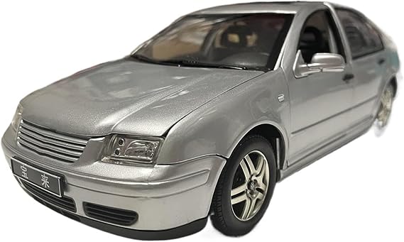 Scale Finished Model Car 1:18 Virtual Vehicle Model For VW Baolai Bora 2004 Alloy Die-cast Toy Car Gift Collection Miniature Replica Car (Color : Silver)