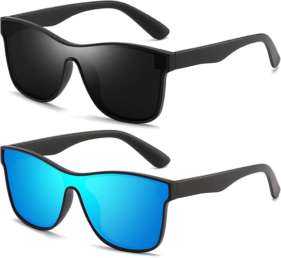 DUBERY Fashion Polarized Sunglasses for Women Men 100% UV Protection Trendy Siamese Lens Shades D8030