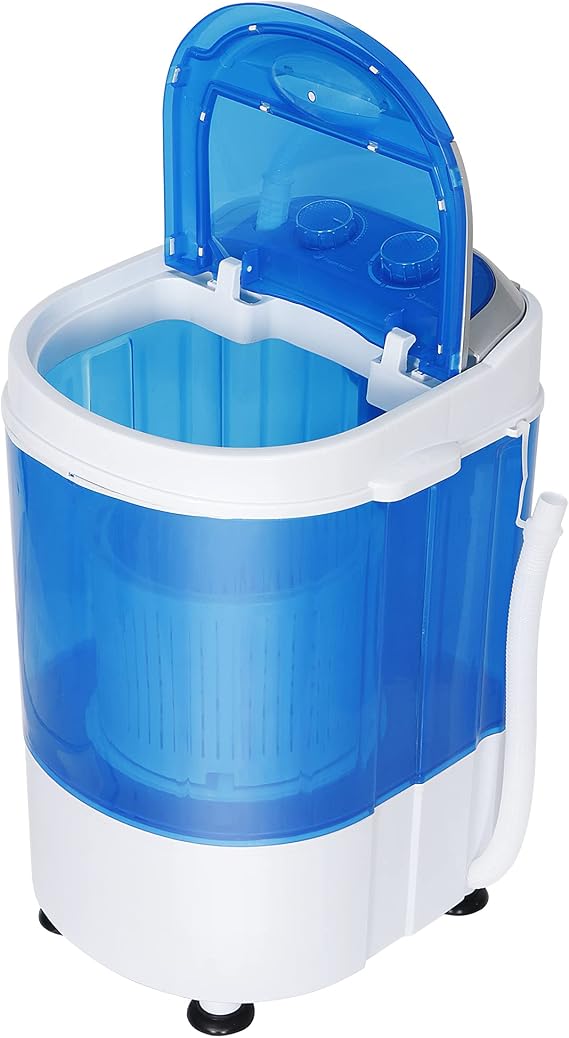 Portable Mini Washing Machine,Small Compact Laundry 4.4lbs Capacity Washer w/Spin Cycle Basket and Drain Hose Drum Washing Machine