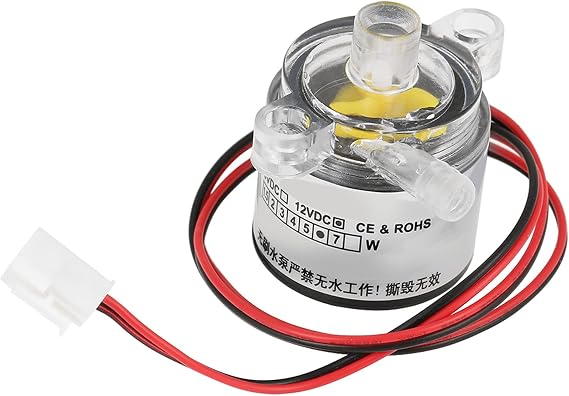 Mini 12V DC 6W White Brushless Water Pump, Ultra Quiet Food Grade Submersible Brushless Water Pump for Industrial Household Indoor