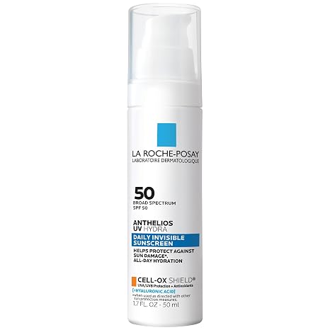 La Roche-Posay Anthelios UV Daily Invisible Sunscreen SPF 50, 3 Formulas | Daily face sunscreen in 3 formulas for different skin types: Vitamin E/Niacinamide/Azelaic Acid.