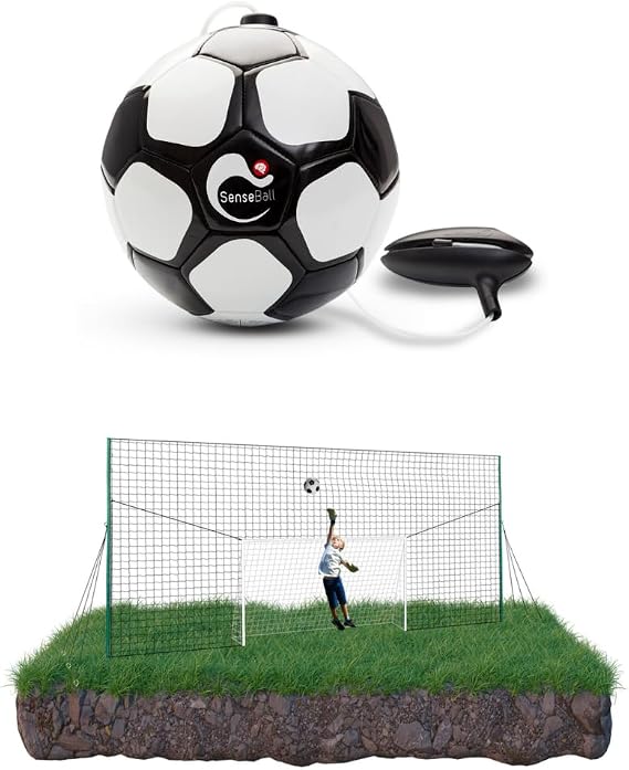 Soccer Goal & Backstop Net with Rebounder & Training Ball Set | All-in-One Backyard Soccer Net & Training Equipment | Includes 50 Videos & Coach App for Skill Development