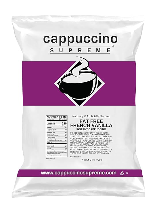 Cappuccino Supreme 2 lb bag Fat Free French Vanilla Instant Cappuccino Mix