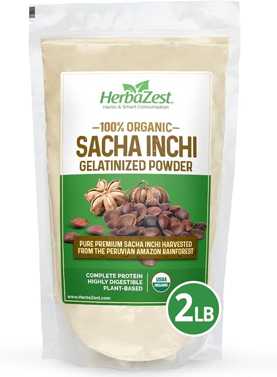 Organic Sacha Inchi Protein Powder 2 lb, Vegan, Gluten-Free