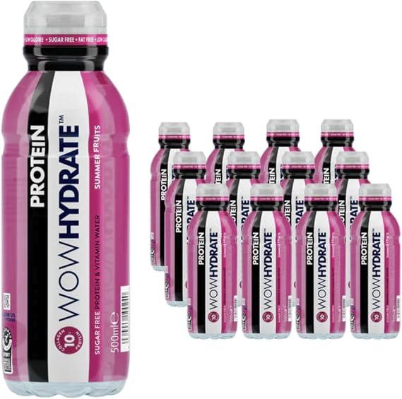 Wow Hydrate Protein Water 10g Summer Fruits 12X500ml
