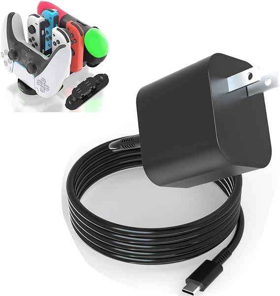 Switch Controller Charging Dock and Nintendo 2 Switch Fast Charger