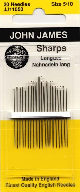 Sharps Hand Needles-Size 5/10 20/Pkg