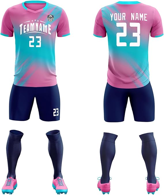 Custom Soccer Jersey Shorts for Men Women Youth Printing Personalized Athletic Shirts Any Name Number Logo