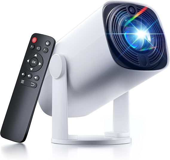 SOOMFON Mini Projector 1080P Support - Portable Small Video Movie Projector Bluetooth 5.1 Auto Keystone Electric Focus for Bedroom/Wall/Home/Outdoor/iPhone/Android/TV Stick