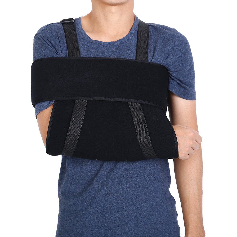 Arm Support Sling Brace, Adjustable Arm Shoulder Support Sling Immobilizer Brace Fractured Arm Strap for Dislocated Fractured Humerus HumerusL
