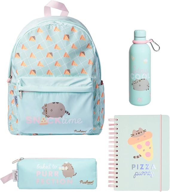 Grupo Erik Pusheen Gift Set (Backpack, Pencil Case, Water Bottle & Bullet Journal) Gift Box,PACK0274
