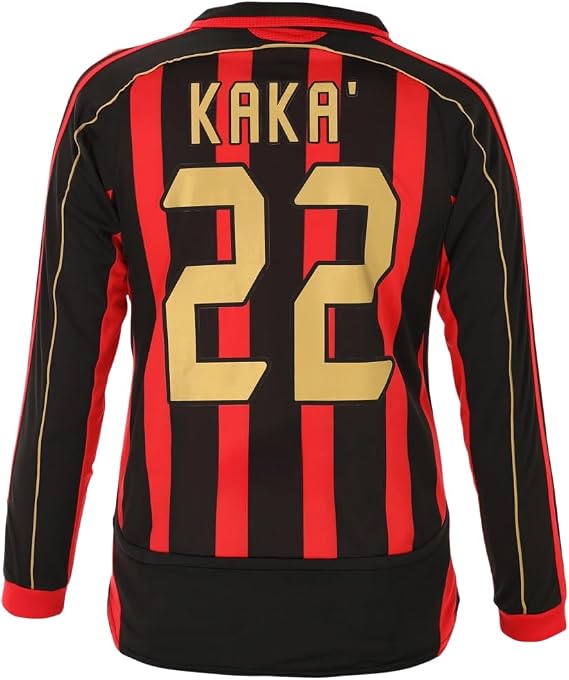 Milan Kaka #22 Retro Mens Soccer Jersey Fan Edition Long Sleeve Training & Casual Shirt Home & Away 2006/07
