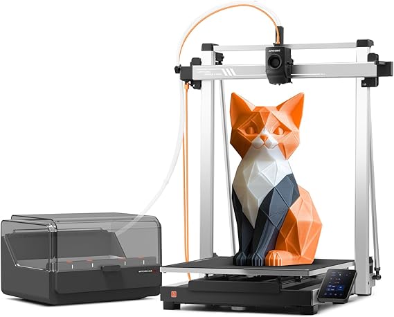 (Bundle Anycubic Kobra 3 Max Combo 3D Printer) Large Printing Volume Multicolor 3D Printer, 600mm/s High-Speed Printing Precise Auto-Leveling & Anti-Skip Upgrade 420 * 420 * 500mm Print Volume