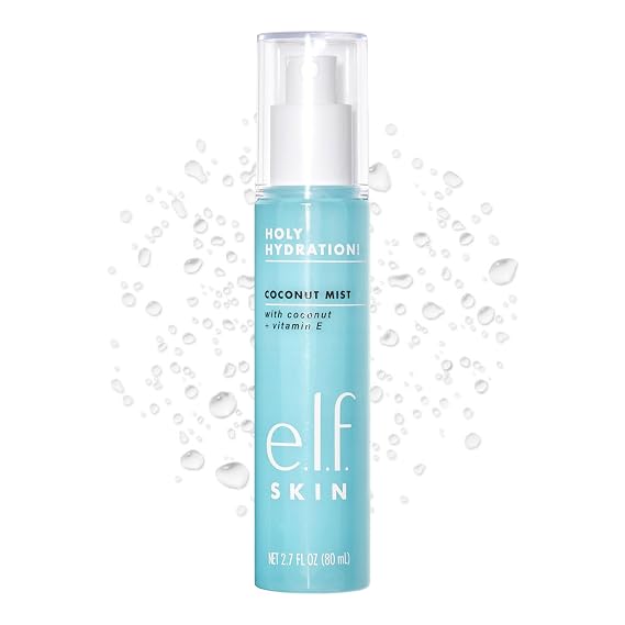 e.l.f. SKIN Holy Hydration! Hydrating Coconut Mist, Refreshes, Soothes & Invigorates Skin, Tropical Scent, 2.7 Fl Oz (Pack of 1)