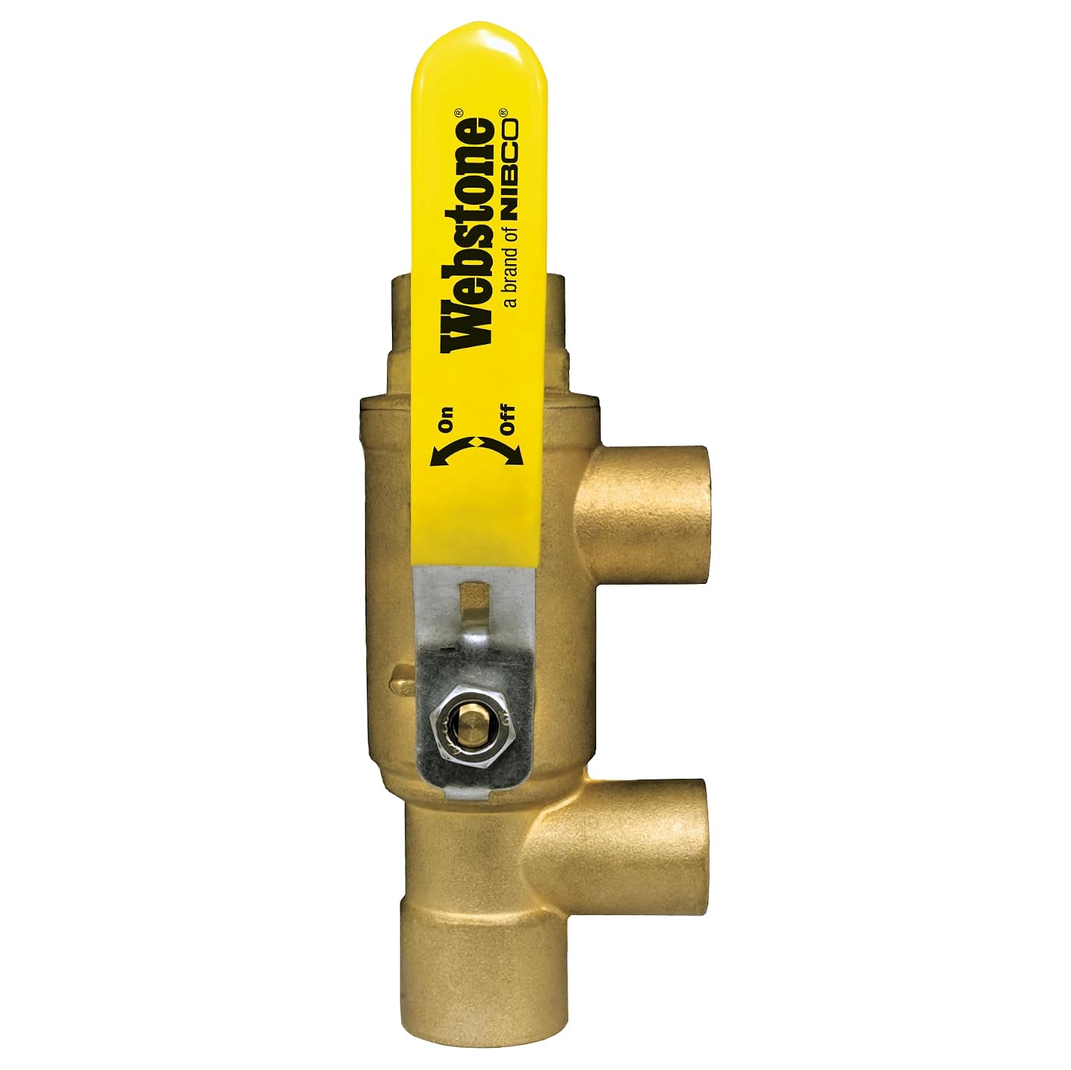 1 x 34 Pro-Pal Full Port Brass Ball Valve wReversible Handle, PrimarySecondary Loop Purge Tee 600 WOG