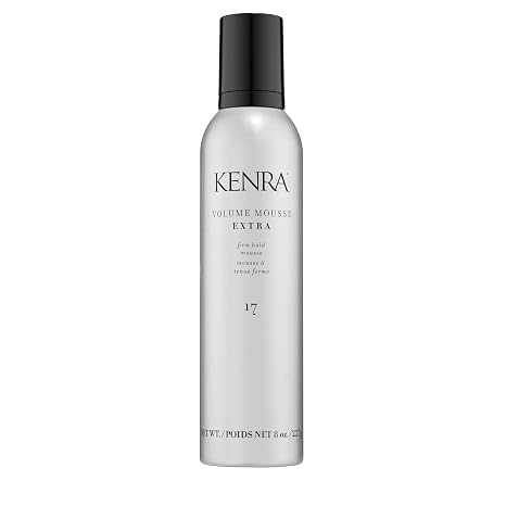 Kenra Volume Mousse Extra 17 | Firm Hold Mousse | Non-drying, Non-flaking Lightweight Formula | Tames Frizz & Conditions |Thermal Protection up to 450F| All Hair Types | 8 oz