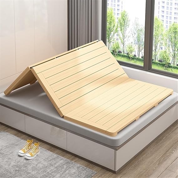 Folding Bed Frame, Tatami Bed Frames, Foldable Mattress, Wood Futon Frame, Floor Sleep Bedding, Ideal for Small Spaces, RVs, and Dorm Rooms(150x190cm/59x74.8in)