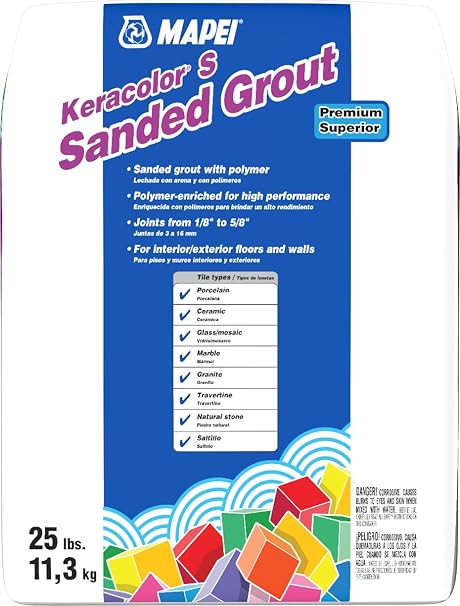 MAPEI Keracolor S Sanded Grout Premium Sanded Grout with Polymer Biscuit 25 lb. Bag