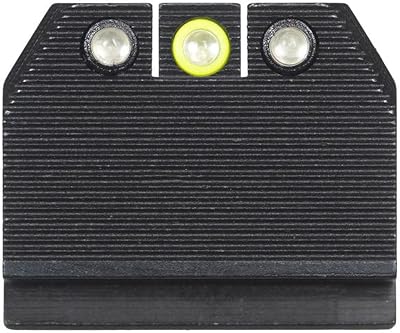 Night Fision Optics Ready Stealth .455-.440 Night Sight Set Compatible with Sig P320 with DPP509tAcro, Yellow Front Ring, Black Rear Rings