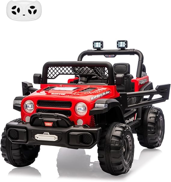 12V Kids Ride On Truck with Remote Control, Off-Road Electric Car