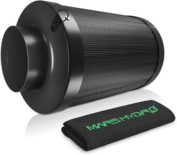 MARS HYDRO 4 Inch Carbon Filter & Pre-Filter for Inline Fan,Grow Tent