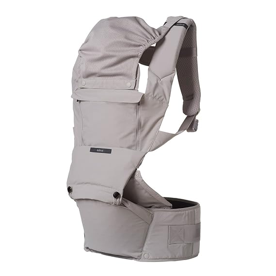 ECLEVE Pulse Ultimate Comfort Hip Seat Baby Carrier Award-Winning Hip Healthy Front & Back Carry 9 Positions Safety Certified Up to 45 lbs (Dove)