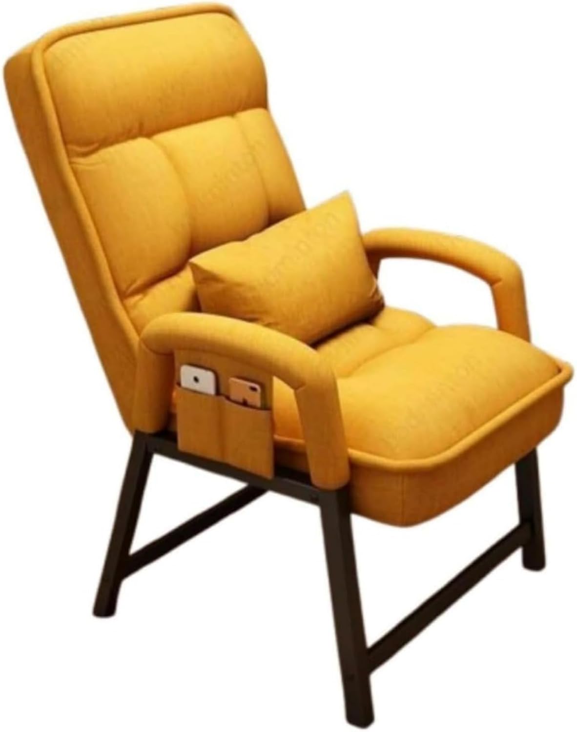 Comfortable Sitting At Home Lazy Sofa Back, College Dorm Desk Lie On Gaming Chair, Adjustable Angle In Any Direction. Memory foam material Dry and Comfortable All Year Round Yellow, Single Chair