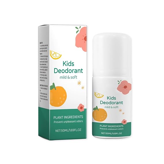 Natural Deodorant for Kids & Teens,Kids Whole Body Deodorant - Safe for Girls & Boys w/Sensitive Skin of All Ages