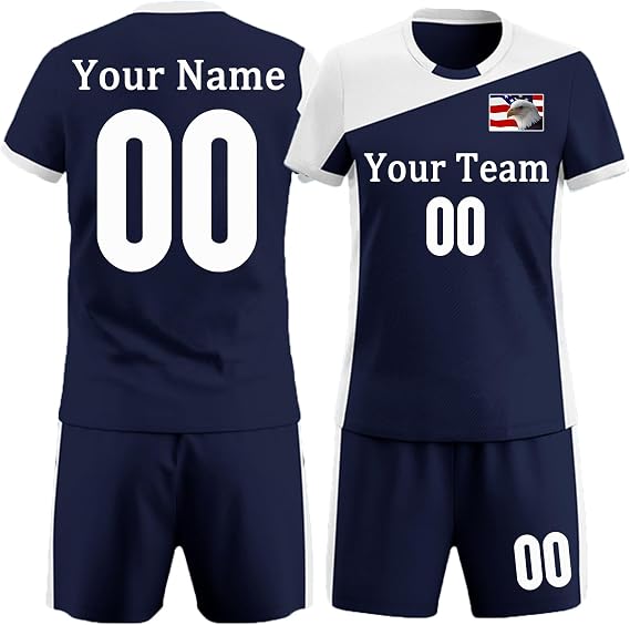 Custom Volleyball Jersey with Name Number Team for Girl Women Personalized Volleyball Shirt and Shorts for Boy Men
