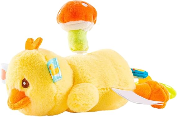 Plush Duck Animal Toy, Toddler Plush Duck Doll, Huggable Duck Toy, Soft Cushion Duck Toy, Boys Girls Playmate Toy, Pull To Rotate Plush Toy, Plush Duck Pillow, Cuddly Duck Toy For Kids, Soft Duck Cush