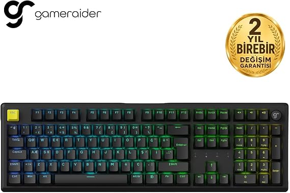 GameRaider G2 Pro Keychron Super Switch 8K Hz Hotswap RGB Kablosuz Türkçe Mekanik Gaming Klavye – 2 Yıl Birebir Değişim Garantili