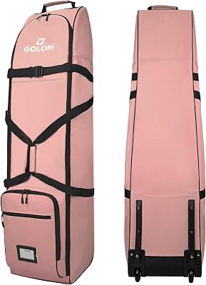 Premium Golf Travel Bag with Wheels - Heavy Duty 600D Polyester, Universal Fit Fits Up to 51