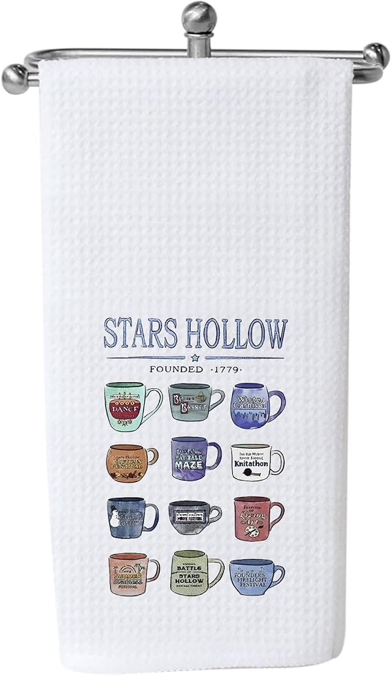 WCGXKO Kitchen Towel - Funny TV Show Quote Office Housewarming Gift (Stars Hollow)