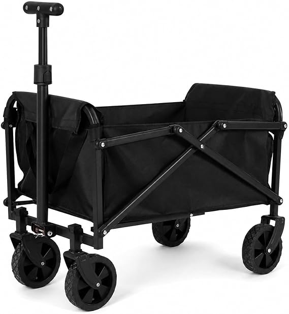 40kg Folding Trolley, Adjustable Handle Collapsible Camping Wagon