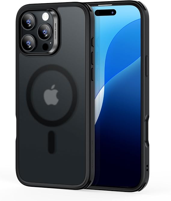 ESR for iPhone 16 Pro Case, Compatible with MagSafe, Shockproof Military-Grade Protection, Magnetic Phone Case for iPhone 16 Pro, Classic Hybrid Case (HaloLock), Frosted Black