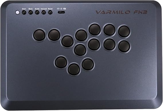 Varmilo FK2 Black Leverless Arcade Controller for Fighting Games Leverless Arcade Controller Compatible with Rapid Triggers