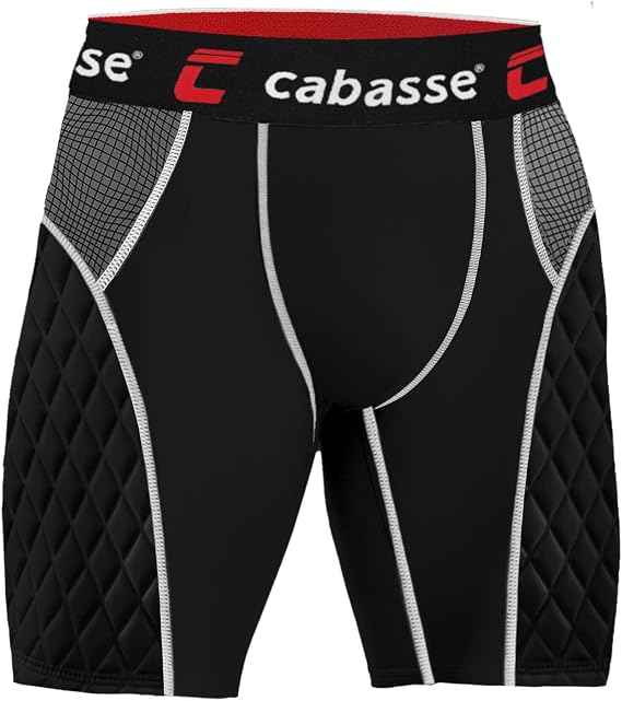 Cabasse Adult Elite Padded Sliding Shorts w/Cup Pocket, Men's Slider Shorts for Baseball & Football