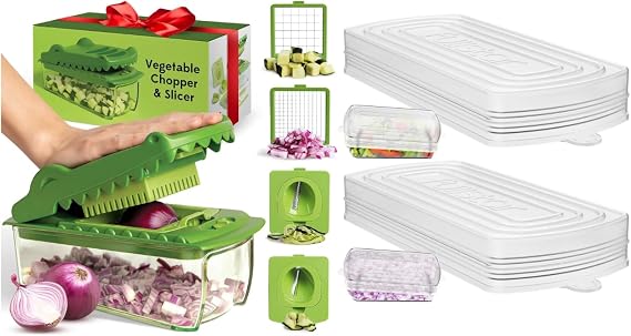 fullstar Bundle: Croc Chopper And 2 Piece Silicone Lids