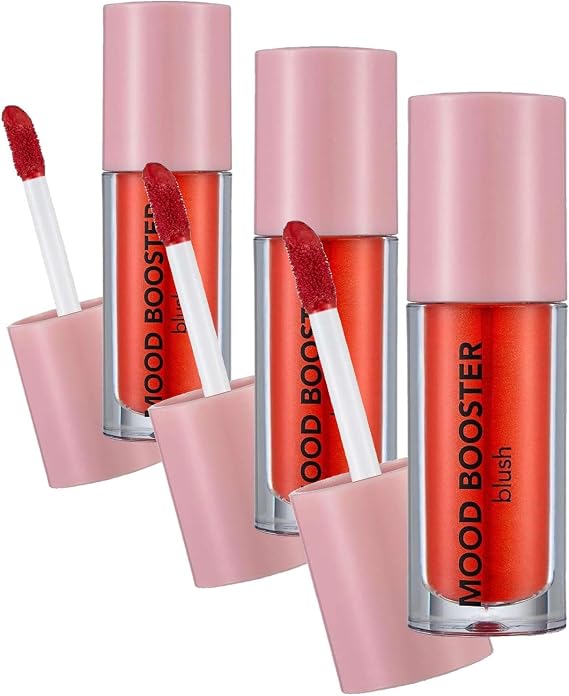 Mood Booster Yoğun Pigmentli & Doğal Işıltılı Likit Allık (3 paketi)