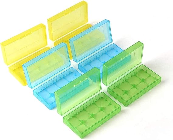 Golden Pearl 6pcs-Battery Storage Case for 18650 or CR123A Battery